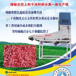 辣椒自動(dòng)上料干洗籽把分離一體生產(chǎn)線(xiàn)